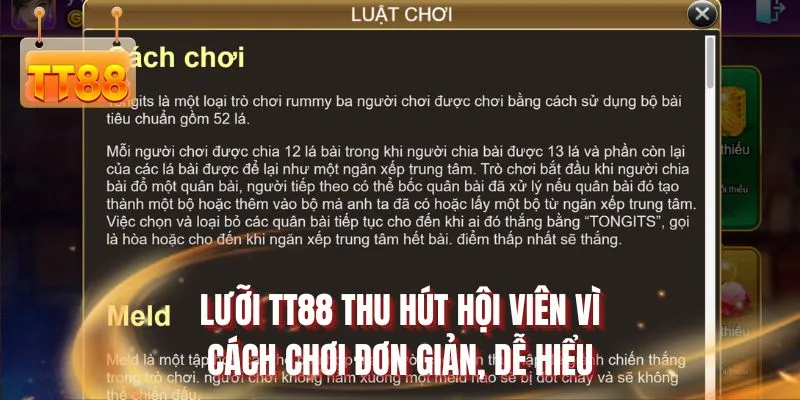 Lưỡi TT88 thu hút hội viên vì cách chơi đơn giản, dễ hiểu